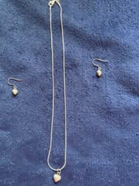 Sterling Heart Necklace Set